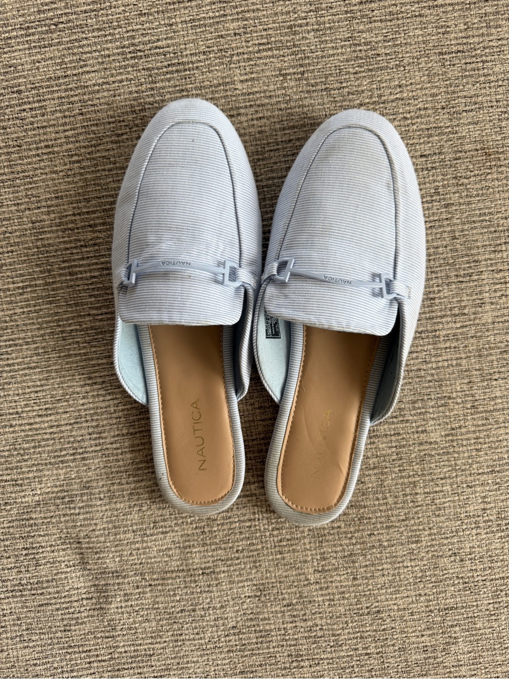 Nautica Labella Light Blue Stripe Mule Loafers Women’s 8.5